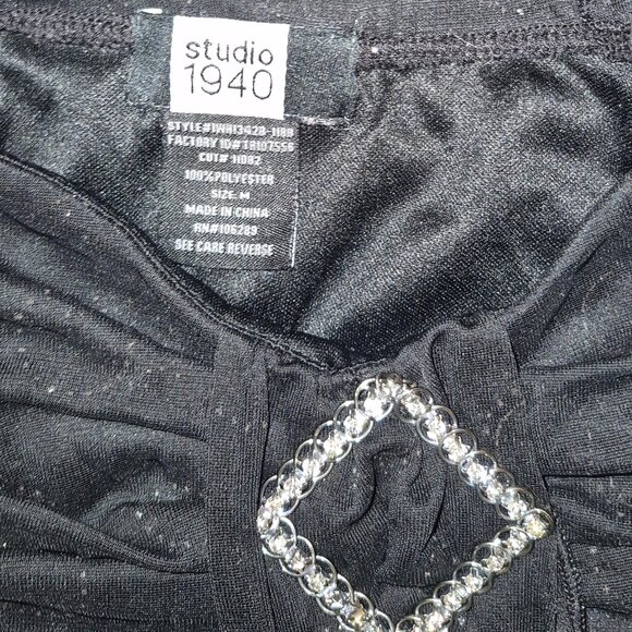 studio 1940 ** stylish top, Black with sequins and glitter, size Medium - Picture 15 of 15